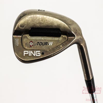 Ping Tour-W Brushed Silver ThinSole Wedge Gap GW 52° 12 Deg Bounce Ping AWT Steel Stiff Right Handed Black Dot 35.0in