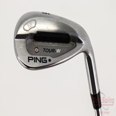 Ping Tour-W Brushed Silver Wedge Sand SW 56° 10 Deg Bounce Ping AWT Steel Stiff Right Handed Black Dot 35.0in