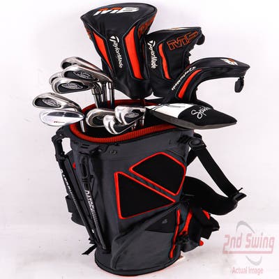 Complete Set of Men's Ping TaylorMade Cobra Callaway Mizuno Odyssey Golf Clubs + Datrek Stand Bag - Right Hand Stiff Flex Steel Shafts