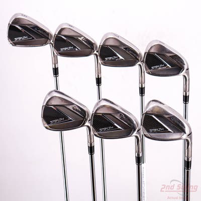 TaylorMade Stealth Iron Set 5-PW AW FST KBS MAX 85 MT Steel Stiff Right Handed 39.5in