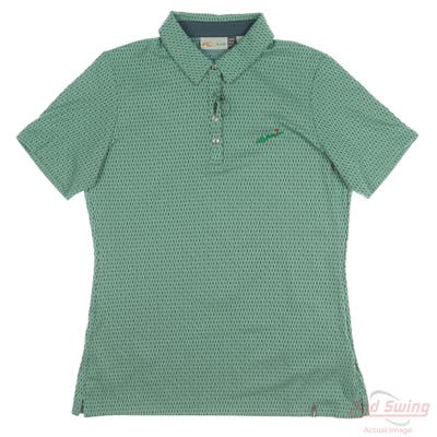 New W/ Logo Womens KJUS Polo Medium M Green MSRP $137