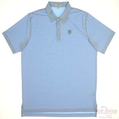 New W/ Logo Mens Peter Millar Polo XX-Large XXL Blue MSRP $109