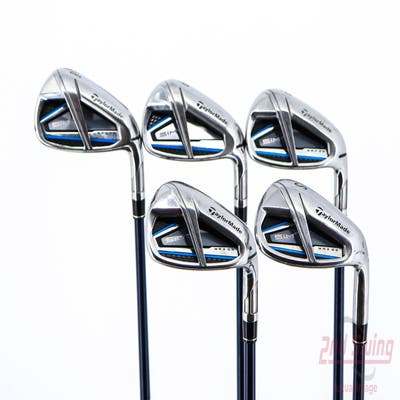 TaylorMade SIM MAX OS Iron Set 8-PW AW SW Fujikura Ventus Blue 5 Graphite Senior Right Handed 37.0in