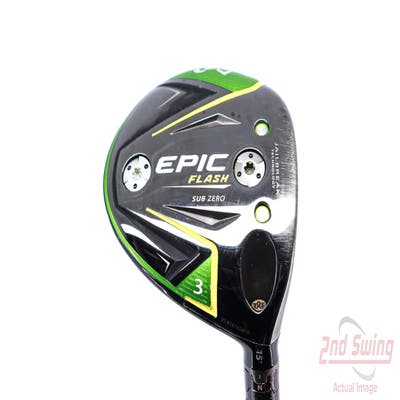 Callaway EPIC Flash Sub Zero Fairway Wood 3 Wood 3W 15° PX HZRDUS Smoke Black 70 Graphite Stiff Right Handed 43.0in