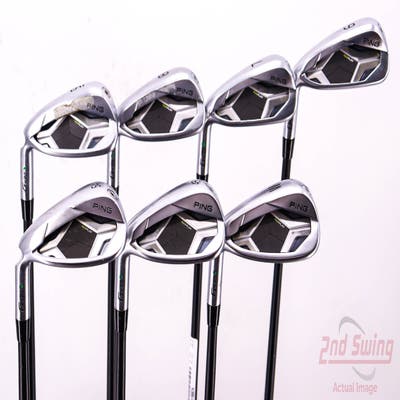 Ping G430 Iron Set 6-PW AW GW ALTA CB Black Graphite Senior Left Handed Green Dot 39.0in