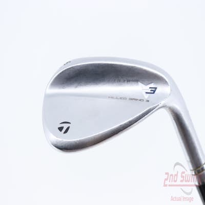 TaylorMade Milled Grind 3 Raw Chrome Wedge Sand SW 56° 14 Deg Bounce HB Stock Steel Shaft Steel Wedge Flex Right Handed 35.75in