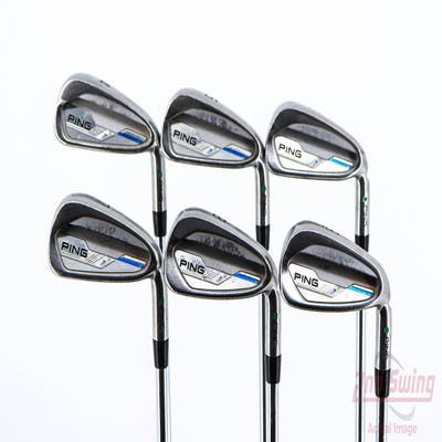 Ping 2015 i Iron Set 4-9 Iron Stock Steel Shaft Steel Stiff Right Handed Green Dot 38.25in