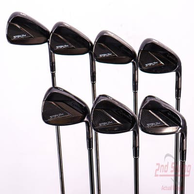 TaylorMade Stealth Black Iron Set 5-PW AW FST KBS MAX 85 MT Steel Regular Right Handed 38.5in