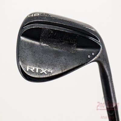 Cleveland RTX 4 Black Satin Wedge Pitching Wedge PW 48° 8 Deg Bounce Mid Project X Rifle 6.5 Steel X-Stiff Right Handed 36.0in