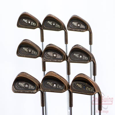 Ping Eye 2 Beryllium Copper Iron Set 3-PW SW Stock Steel Shaft Steel Stiff Right Handed White Dot 39.0in