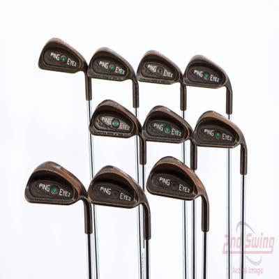 Ping Eye 2 Beryllium Copper Iron Set 3-PW SW LW Ping Microtaper Steel Stiff Right Handed Green Dot 39.25in