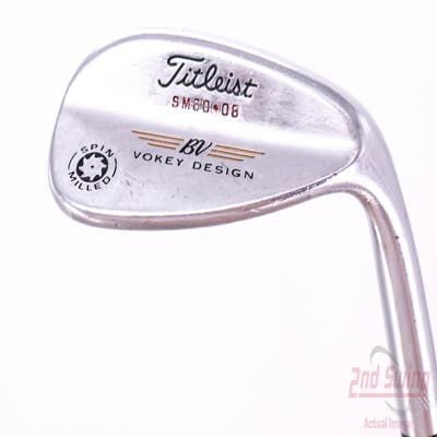 Titleist Vokey Spin Milled SM4 Chrome Wedge Lob LW 60° 8 Deg Bounce True Temper Dynamic Gold Steel Wedge Flex Right Handed 35.0in