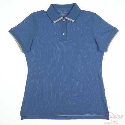 New Womens Peter Millar Polo Small S Blue MSRP $110