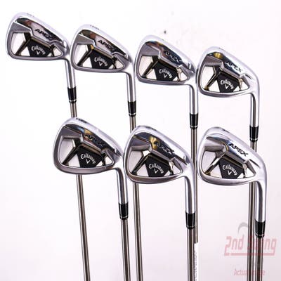 Callaway Apex 21 Iron Set 5-PW AW Aerotech SteelFiber fc90 Graphite Regular Right Handed 38.25in