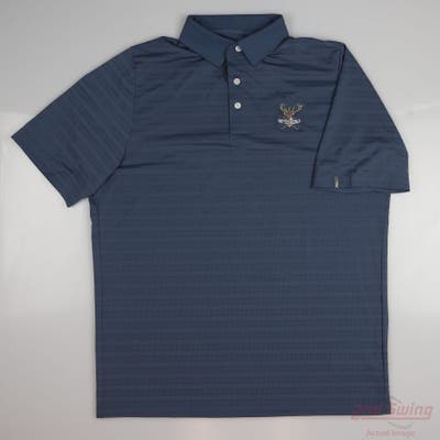 New W/ Logo Mens KJUS Polo Medium M Blue MSRP $100