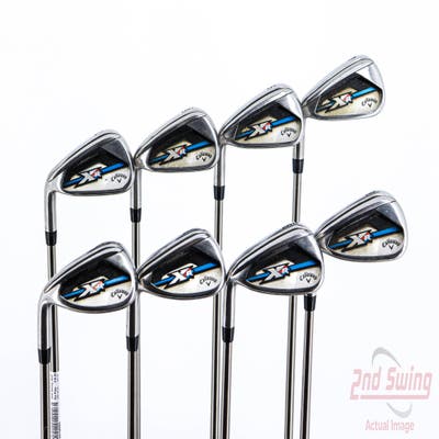 Callaway XR OS Iron Set 4-PW AW UST Mamiya Recoil 660 F3 Graphite Regular Left Handed 38.75in