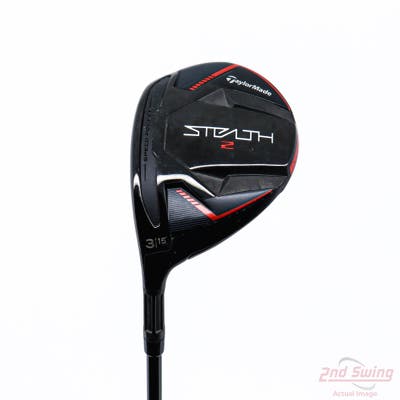 TaylorMade Stealth 2 Fairway Wood 3 Wood 3W 15° Fujikura Ventus Red TR 5 Graphite Regular Left Handed 43.25in