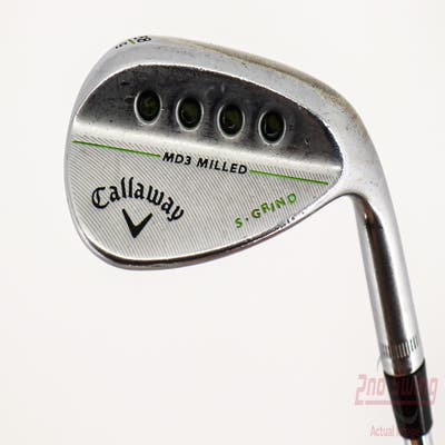 Callaway MD3 Milled Chrome S-Grind Wedge Lob LW 58° 9 Deg Bounce S Grind True Temper Dynamic Gold Steel Wedge Flex Right Handed 34.5in