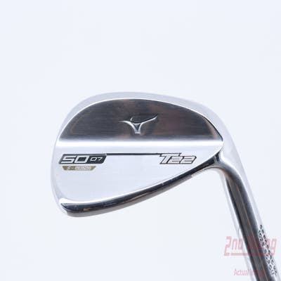 Mint Mizuno T22 Satin Chrome Wedge Gap GW 50° 7 Deg Bounce S Grind Dynamic Gold Tour Issue S400 Steel Stiff Right Handed 35.5in