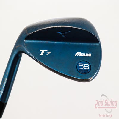 Mizuno T7 Blue Ion Wedge Lob LW 58° 8 Deg Bounce True Temper Dynamic Gold Steel Wedge Flex Left Handed 35.5in