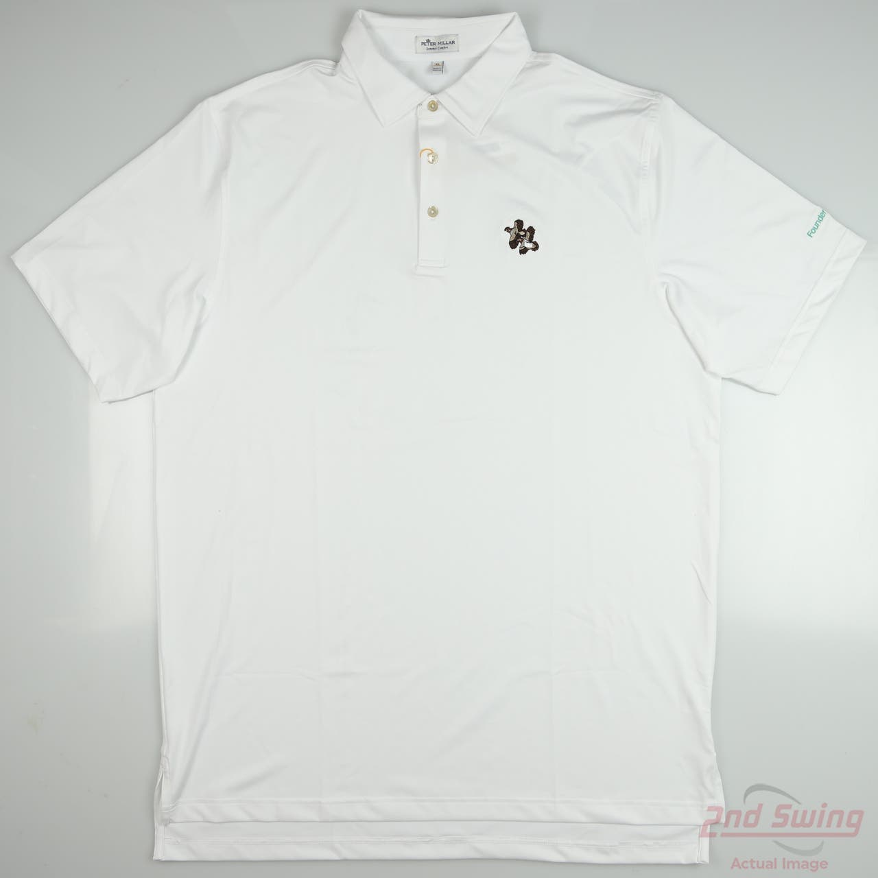 New W/ Logo Mens Peter Millar Golf Polo X-Large XL White MSRP $84 ...