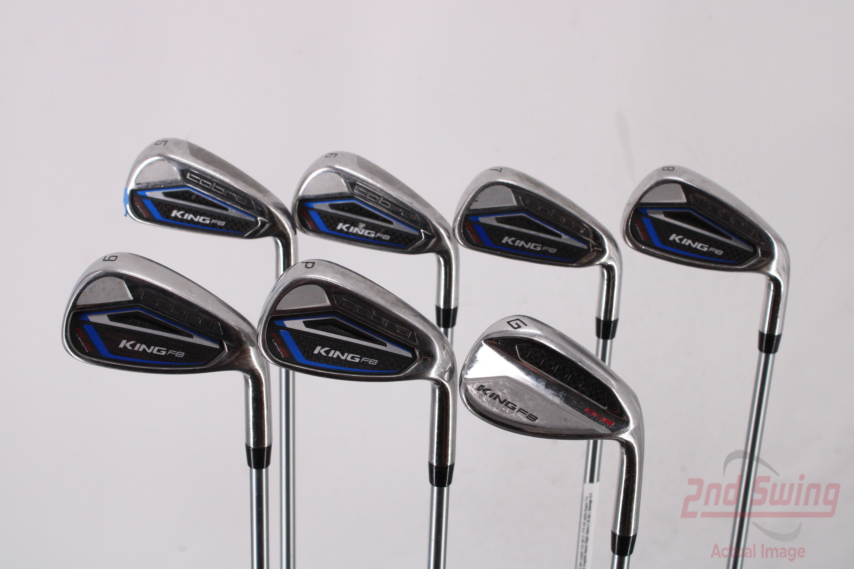 Cobra King F8 One Length Iron Set 5-PW GW Aldila Rogue Pro ONE Length 65  Graphite Senior Right Handed 39.0in