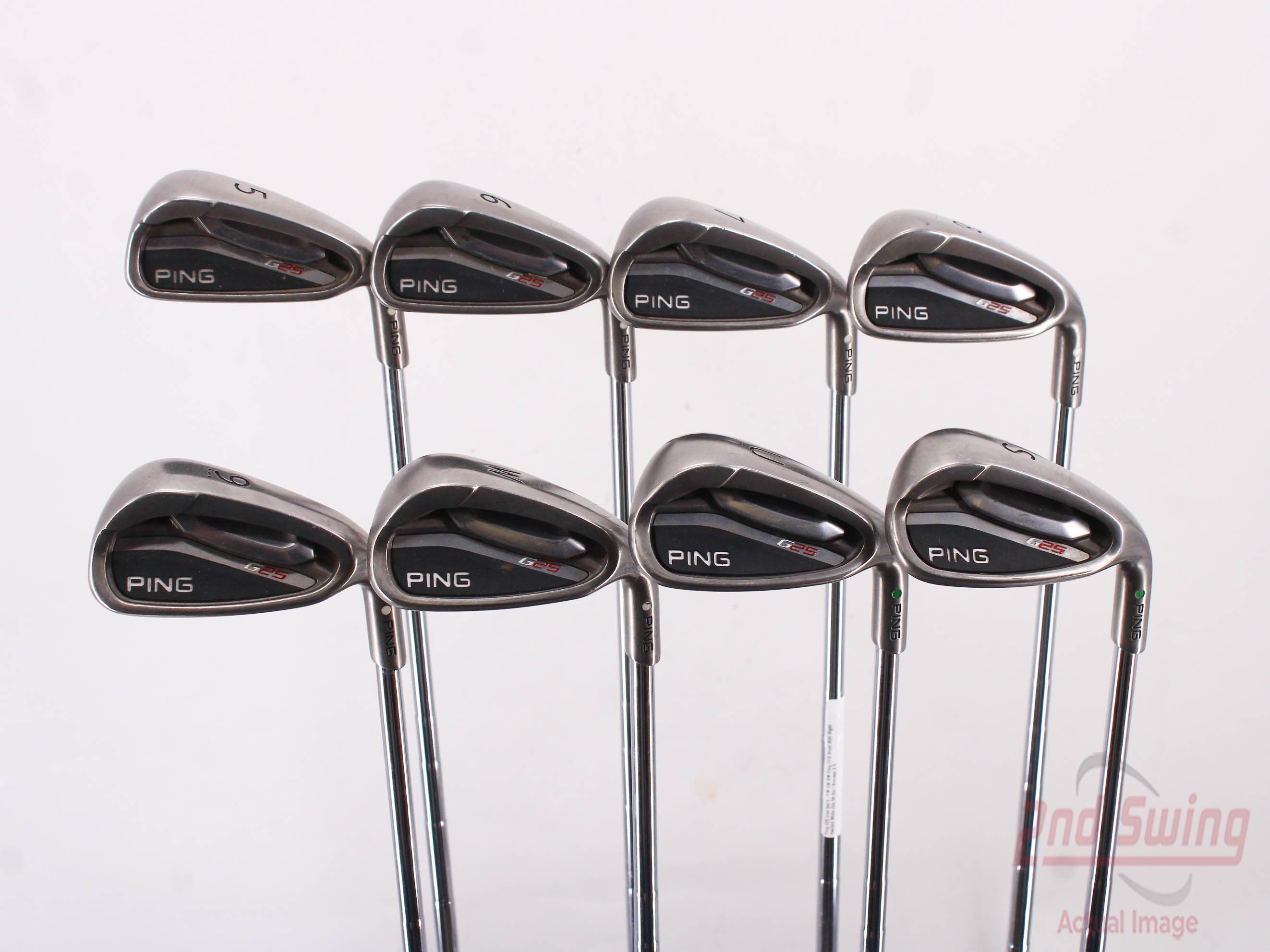 Ping G25 Iron Set 5-PW GW SW Ping CFS Steel Stiff Right Handed White Dot  38.0in