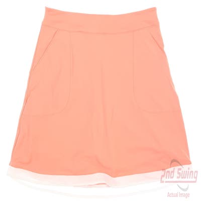 New Womens Peter Millar Golf Skort Medium M Orange MSRP $109