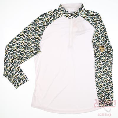 New W/ Logo Womens Bermuda Sands Golf 1/4 Zip Pullover X-Small XS Multi MSRP $85