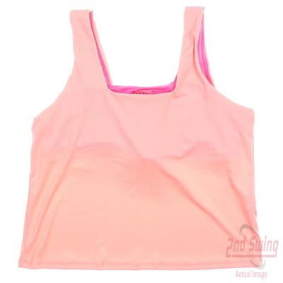 New Womens Lucky In Love Golf Tank Top Medium M Pink MSRP $64