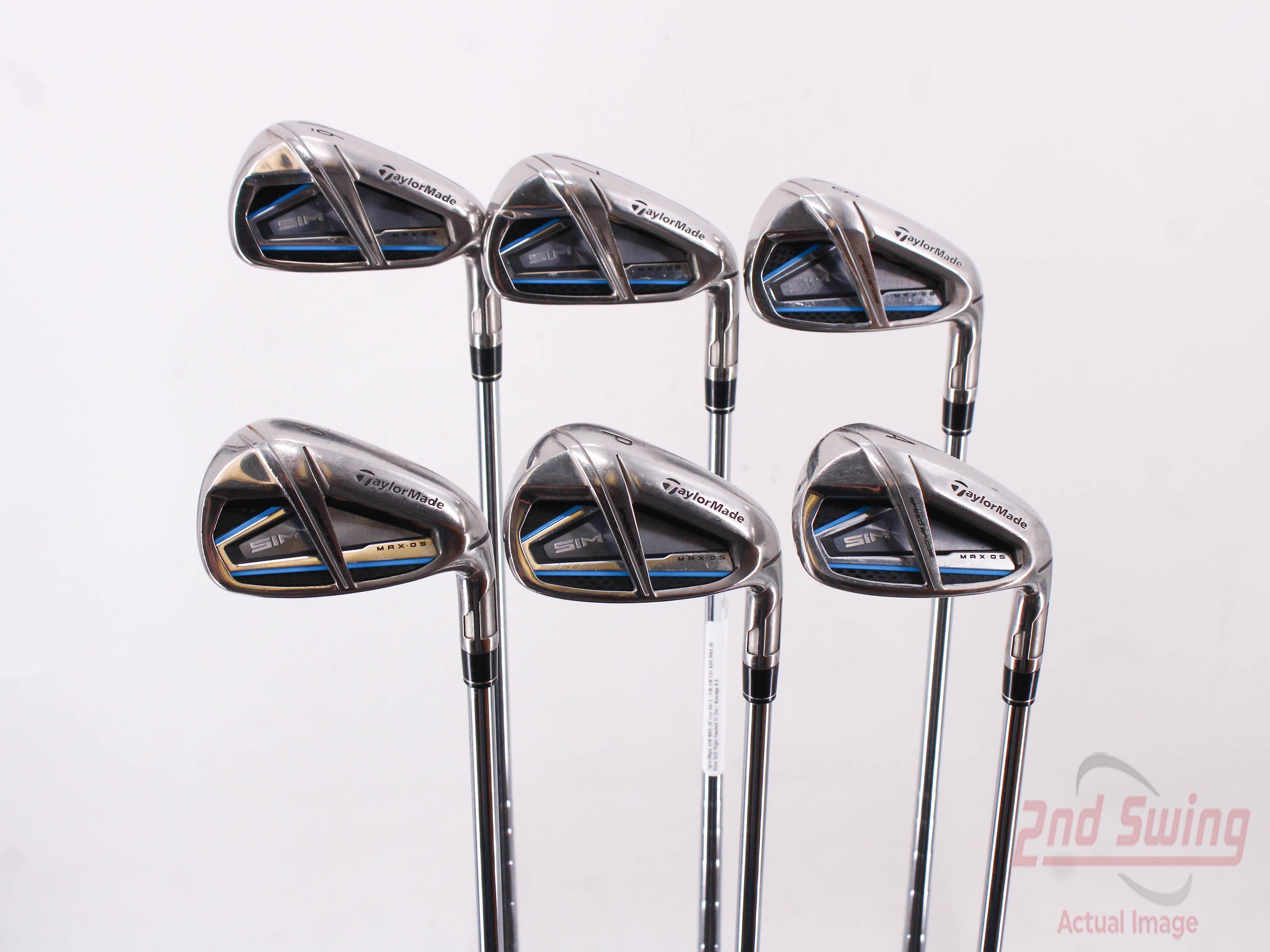 TaylorMade SIM MAX OS Iron Set 6-PW GW FST KBS MAX 85 Steel Stiff Right  Handed 37.5in