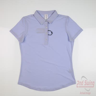 New Womens Straight Down Polo Small S Blue MSRP $70