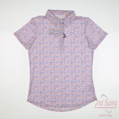 New Womens Straight Down Polo Small S Multi MSRP $70