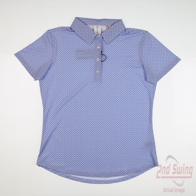 New Womens Straight Down Polo Small S Blue MSRP $70