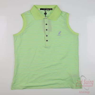 New W/ Logo Womens Ralph Lauren RLX Golf Sleeveless Polo X-Small XS Multi MSRP $110