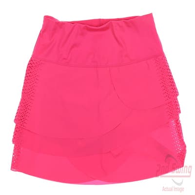 New Womens Lucky In Love Golf Skort Large L Pink MSRP $94