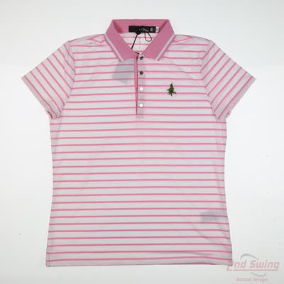 New W/ Logo Womens Ralph Lauren RLX Polo Large L Pink MSRP $110