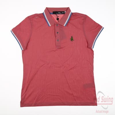 New W/ Logo Womens Ralph Lauren RLX Polo Large L Pink MSRP $110