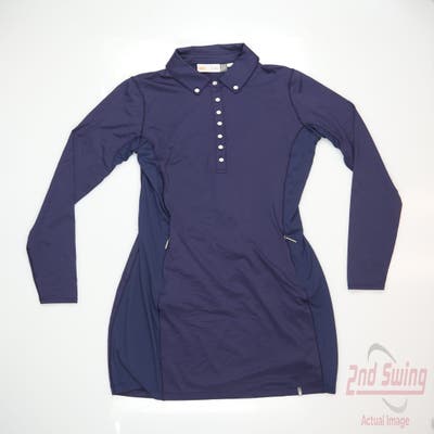 New Womens KJUS Long Sleeve Dress Medium M Navy Blue MSRP $229