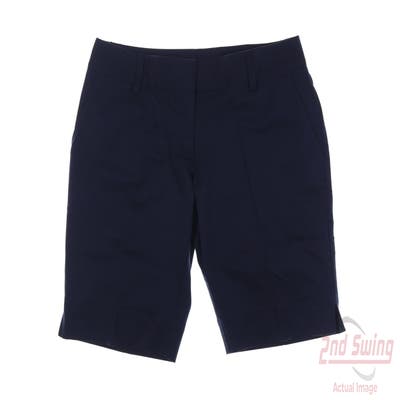 New Womens Adidas Shorts 12 Navy Blue MSRP $70