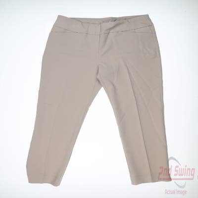 New Womens IBKUL Pants 12 x Khaki MSRP $100