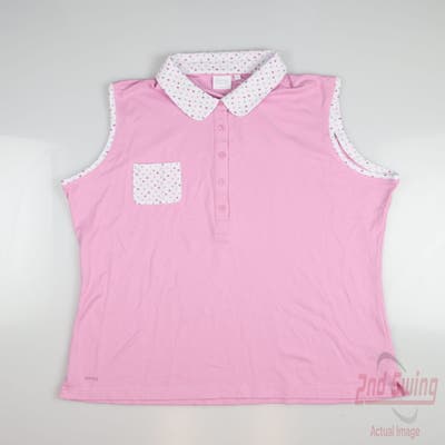 New Womens Ping Golf Sleeveless Polo Large L (Size: 12) Pink MSRP $75