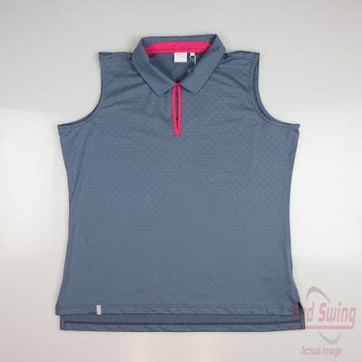 New Womens Ping Golf Sleeveless Polo X-Large XL (Size: 14) Gray MSRP $75