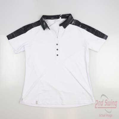 New Womens Ping Golf Polo Large L (Size: 10) Black/White MSRP $75