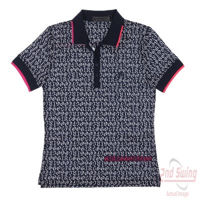 New Womens G-Fore Polo X-Small XS Navy Blue MSRP $130