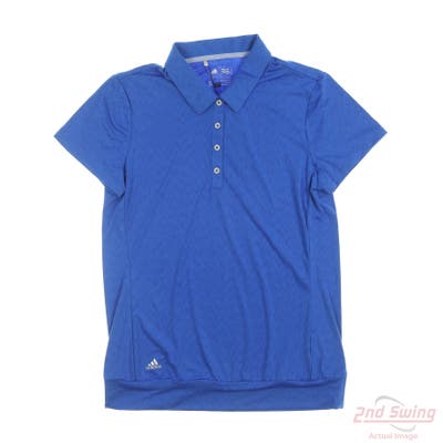 New Womens Adidas Golf Polo Small S Blue MSRP $70