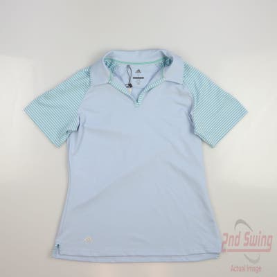 New Womens Adidas Golf Polo Small S Blue MSRP $65