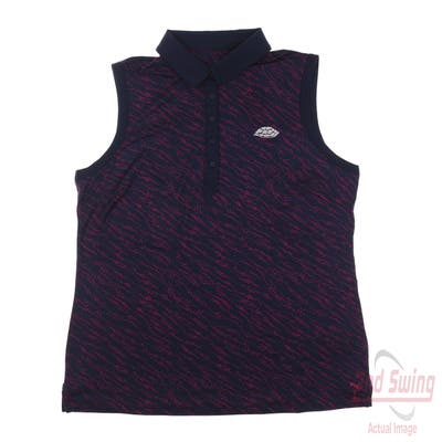 New W/ Logo Womens Puma Sleeveless Polo Small S Multi MSRP $70