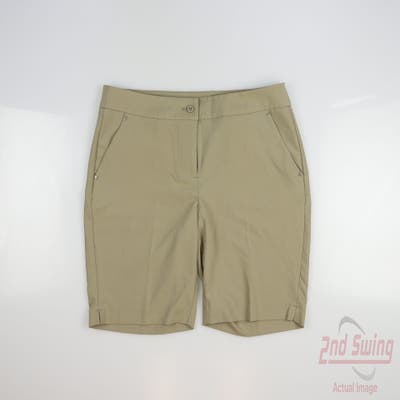 New Womens Greg Norman Golf Shorts 2 Khaki MSRP $59