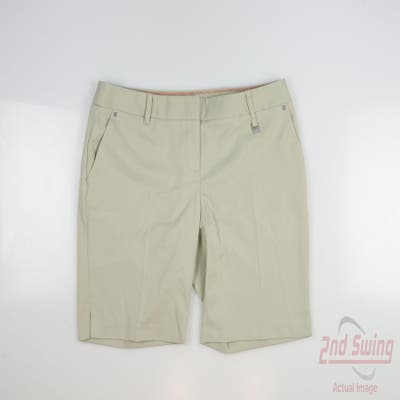 New Womens Cutter & Buck Golf Shorts 4 Khaki MSRP $55